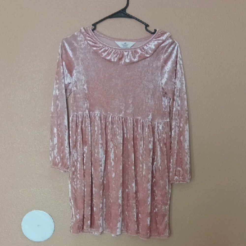 Pink Velvet Kids Dress